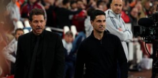Furia Simeone con Arteta: rissa tra panchine in Arsenal-Atletico Madrid