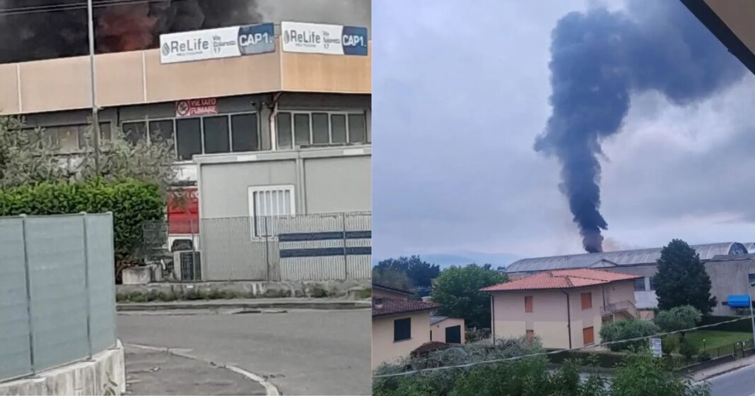 Incendio Capannori
