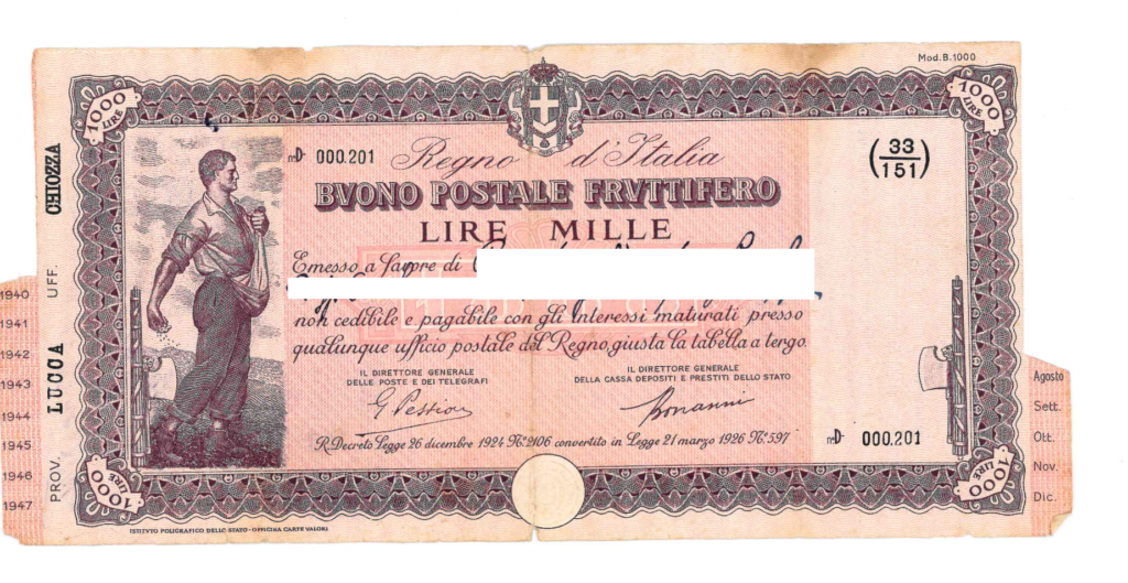 castiglione di garfagnana trova due buoni postali del 1940 nel comodino ora valgono centomila euro da Corrieretoscano.it castiglione di garfagnana trova due buoni postali del 1940 nel comodino ora valgono centomila euro
