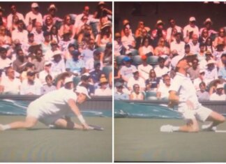 Sinner, paura a Wimbledon: brutta caduta con Kecmanovic