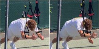 Sinner si allena, ‘strano’ esercizio a Wimbledon