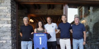 Visita di Federica Brignone al ritiro estivo del Pisa Sporting Club in Valle d’Aosta Federica Brignone