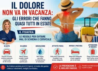 In estate il dolore non va in vacanza. Le regole della fisiatra “per evitare mal di schiena e cervicale”