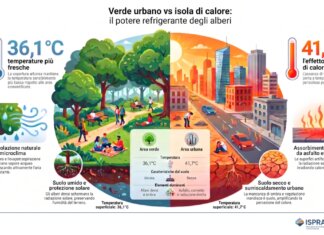 Isole di calore urbane, fino a -4°C con più alberi e suoli naturali