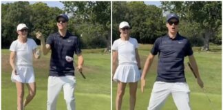 Sinner, buca a golf ed esultanza… alla Ronaldo