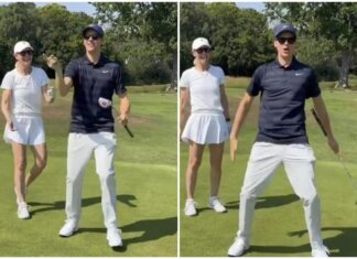 Sinner, buca a golf ed esultanza… alla Ronaldo