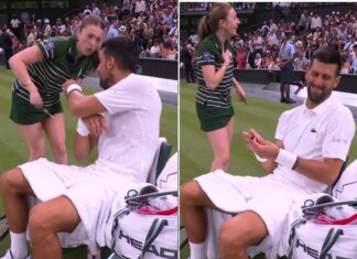 Wimbledon, lo scherzo di Djokovic e la raccattapalle trema