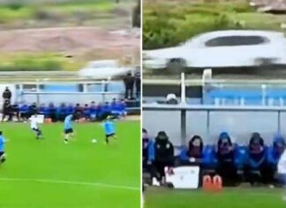 Fallo laterale, palla in autostrada e incidente: lo show del calcio in Uruguay