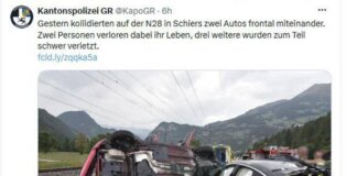 Svizzera, incidente stradale a Schiers: morti due italiani