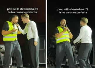 Alfa all’Arena di Verona, il duetto con lo steward diventa virale: “Ma la sai?” – Il video