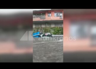 Bomba d’acqua su Roma, Corso Francia allagato