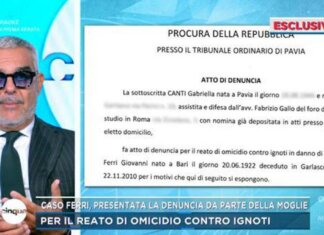 Delitto di Garlasco, la moglie di Giovanni Ferri presenta denuncia in procura per far riaprire caso: “Si indaghi per omicidio”