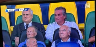 Lazio-Milan, Lotito in tribuna con Cragnotti e il nipote di Lenzini