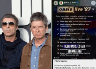 Oasis in Italia, Polizia avverte: “Attenzione a truffe online sui biglietti”