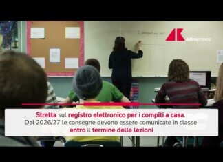 Stretta sul registro elettronico per i compiti a casa