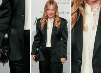 Tailleur nero e camicia bianca, alla cena della Fashion Week Meloni sceglie Ermanno Scervino