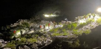 Restano bloccati in parete mentre arrampicano: intervento notturno dei vigili del fuoco e del Sast