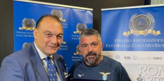 A Gattuso il Premio Eccellenza Euro Mediterraneo: “I giovani vanno ascoltati, alla Lazio nessun alibi”