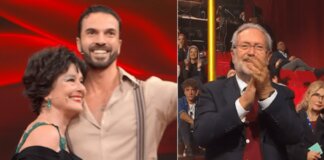 Ballando, Monica Guerritore riceve la standing ovation e si commuove: in piedi il marito Roberto Zaccaria