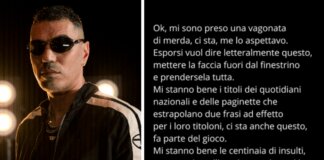 Marracash rompe il silenzio: “Mi stanno bene gli insulti, mai inneggiato alla violenza”