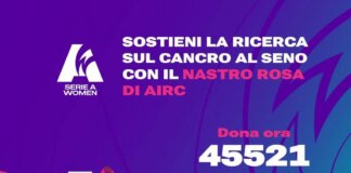 Serie A Women in campo con il Nastro rosa di Fondazione Airc