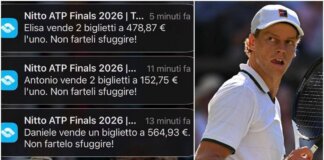 Sinner salta le Atp Finals, i tifosi… rivendono i biglietti: “No Jannik, no tennis”